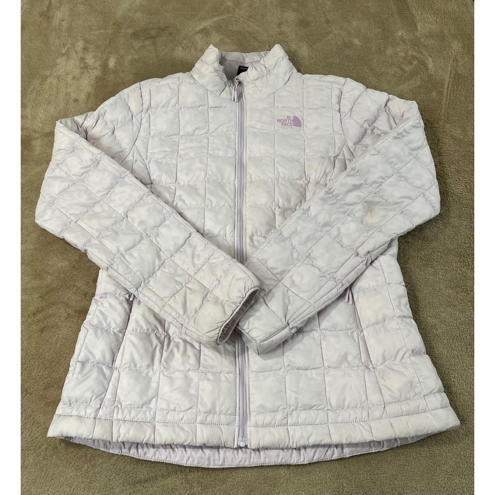 The North Face ThermoBall Eco Jacket womens small Light pink Puffer Quilted Good